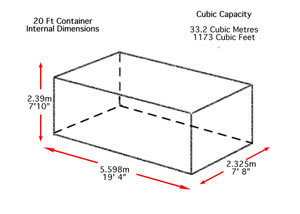 20ft container internal dimensions drawing